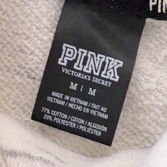 VS PINK Funnel Neck Logo Sweat Shirt EUC Sz Med - Picture 5 of 5